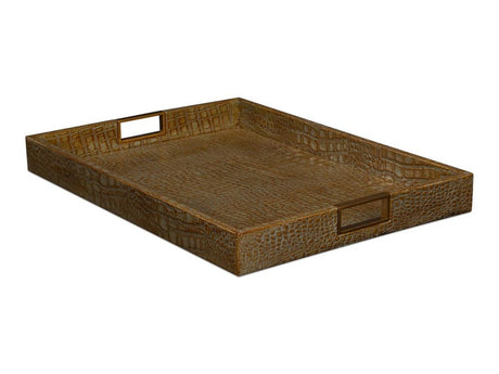 Norton Green Leather Tray - Ornate Home