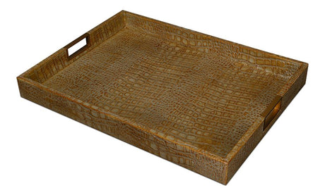 Norton Green Leather Tray - Ornate Home