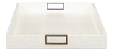 Norton Ivory Leather Tray - Ornate Home
