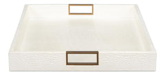 Norton Ivory Leather Tray - Ornate Home