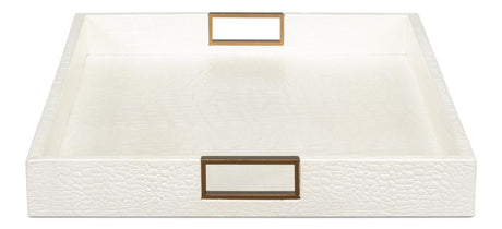 Norton Ivory Leather Tray - Ornate Home
