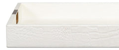 Norton Ivory Leather Tray - Ornate Home