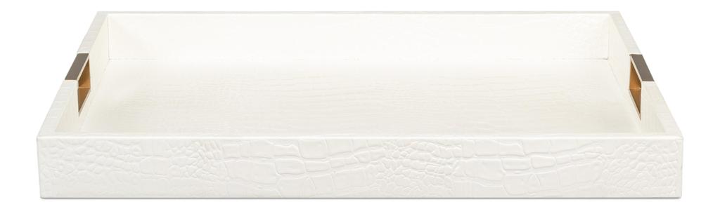 Norton Ivory Leather Tray - Ornate Home
