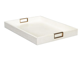 Norton Ivory Leather Tray - Ornate Home