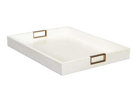 Norton Ivory Leather Tray - Ornate Home
