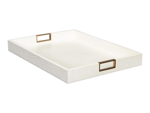Norton Ivory Leather Tray - Ornate Home