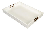 Norton Ivory Leather Tray - Ornate Home