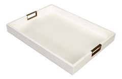 Norton Ivory Leather Tray - Ornate Home