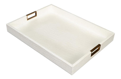 Norton Ivory Leather Tray - Ornate Home