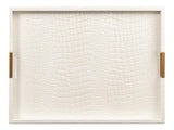 Norton Ivory Leather Tray - Ornate Home