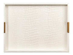Norton Ivory Leather Tray - Ornate Home