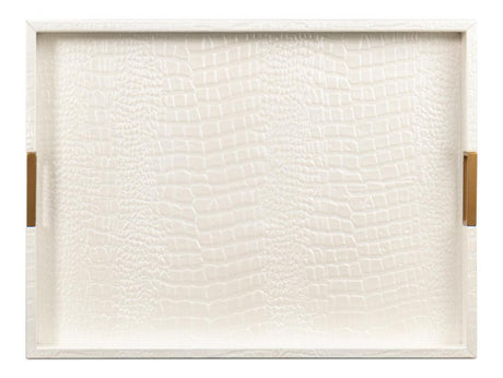 Norton Ivory Leather Tray - Ornate Home