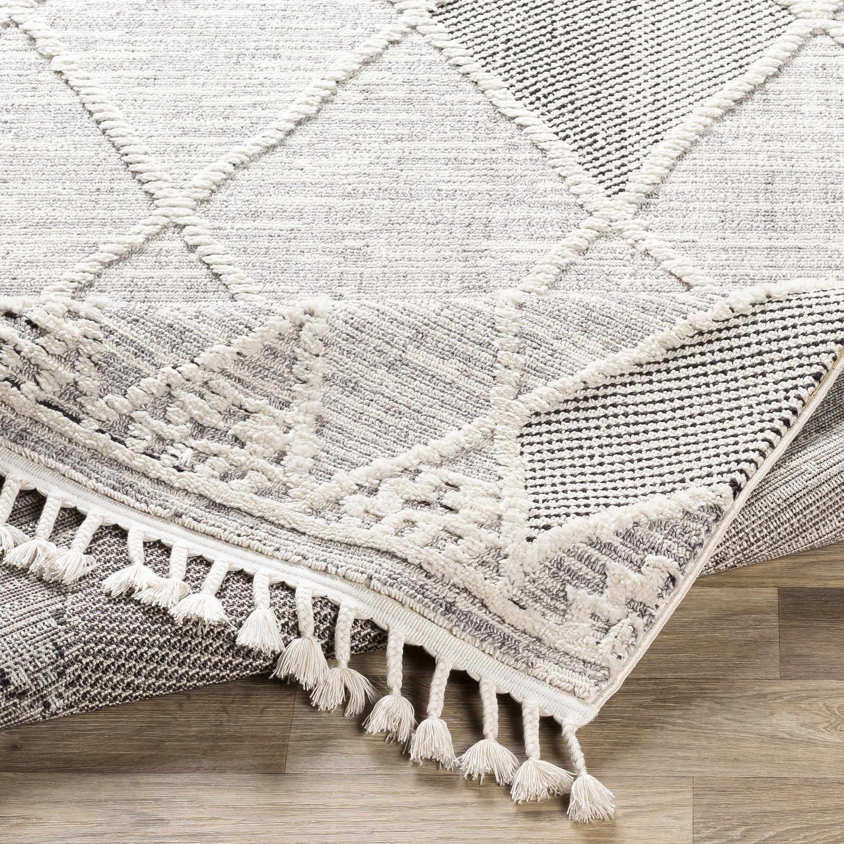 Norvelt High/Low Pile Rug with Tassels - Ornate Home