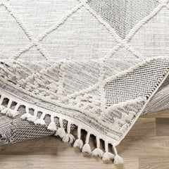 Norvelt High/Low Pile Rug with Tassels - Ornate Home