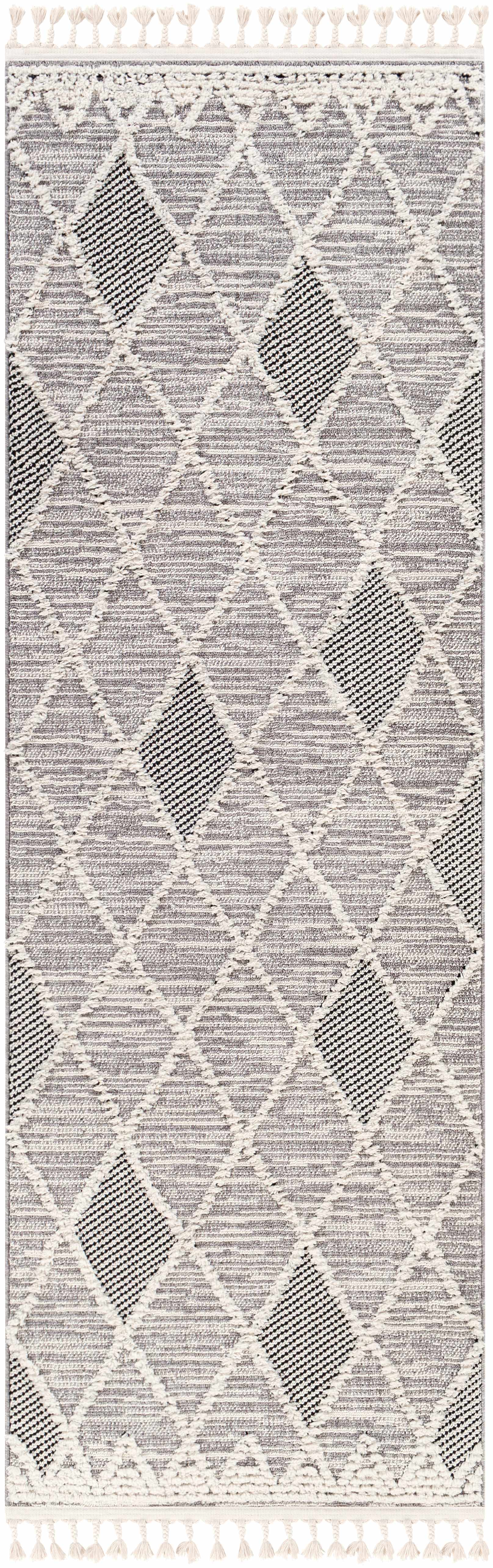 Norvelt High/Low Pile Rug with Tassels - Ornate Home