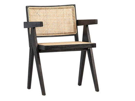 Norwich Black/Natural Dining Chair - Ornate Home