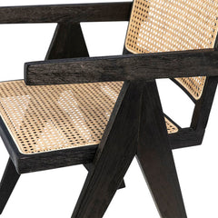 Norwich Black/Natural Dining Chair - Ornate Home