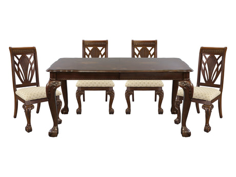 Norwich Dark Cherry 5-piece Dinig Table Set - Ornate Home