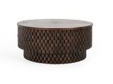 Norwood Bark Brown Round Coffee Table - Ornate Home