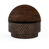 Norwood Bark Brown Round Coffee Table - Ornate Home