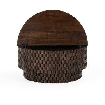 Norwood Bark Brown Round Coffee Table - Ornate Home