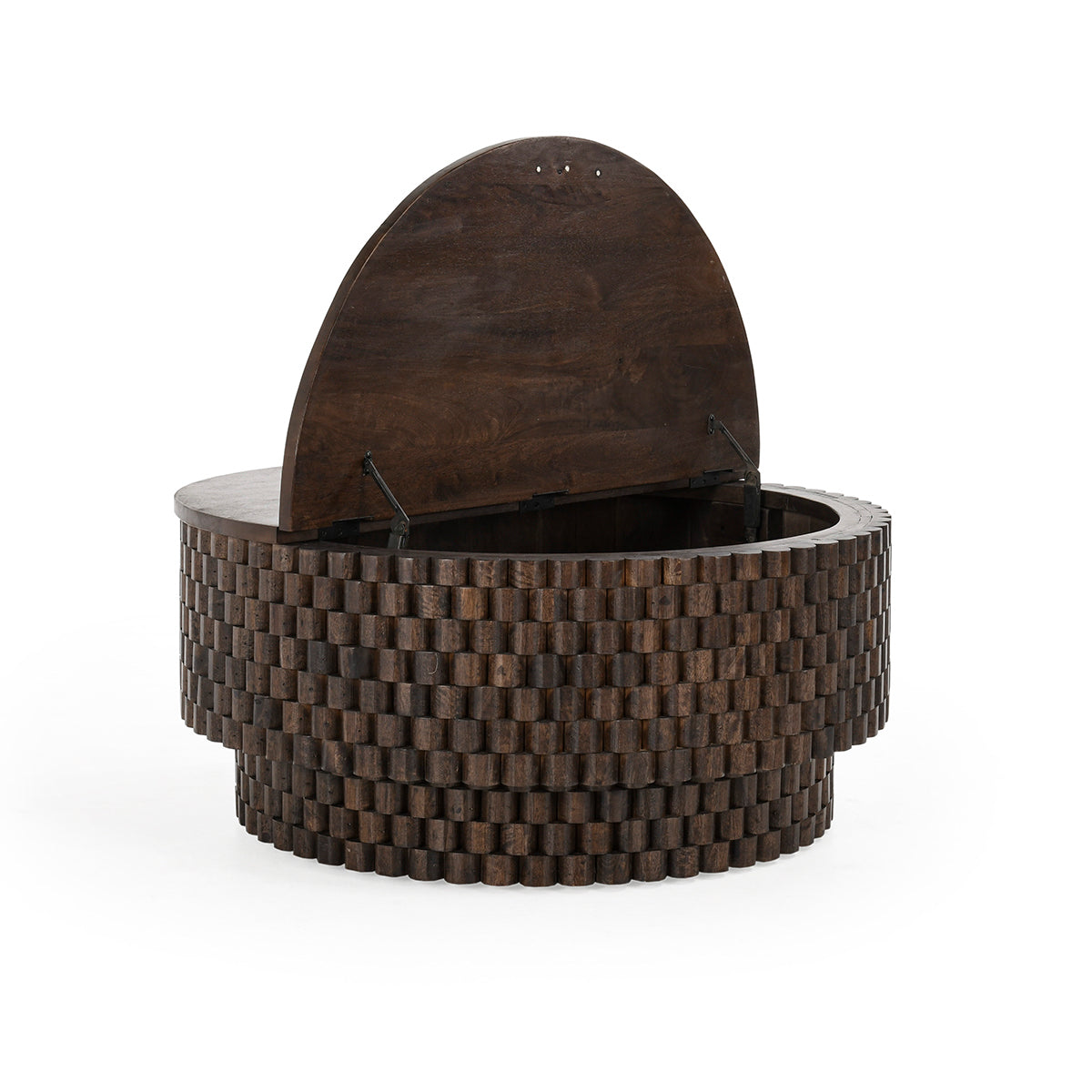 Norwood Bark Brown Round Coffee Table - Ornate Home