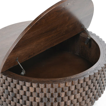Norwood Bark Brown Round Coffee Table - Ornate Home
