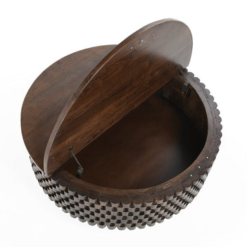Norwood Bark Brown Round Coffee Table - Ornate Home