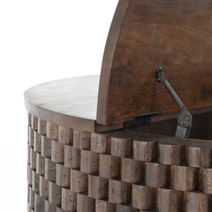 Norwood Bark Brown Round Coffee Table - Ornate Home