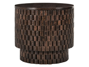 Norwood Bark Brown Round End Table - Ornate Home
