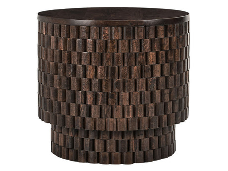 Norwood Bark Brown Round End Table - Ornate Home