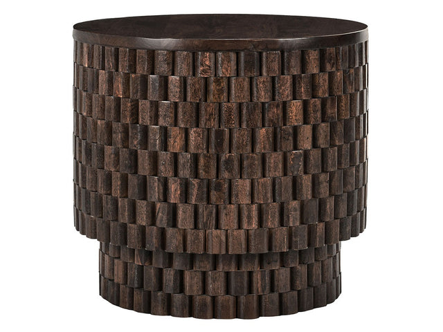 Norwood Bark Brown Round End Table - Ornate Home