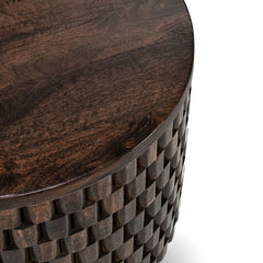 Norwood Bark Brown Round End Table - Ornate Home