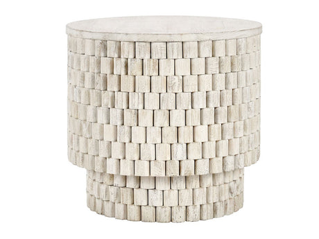 Norwood Cream 25" Round End Table - Ornate Home