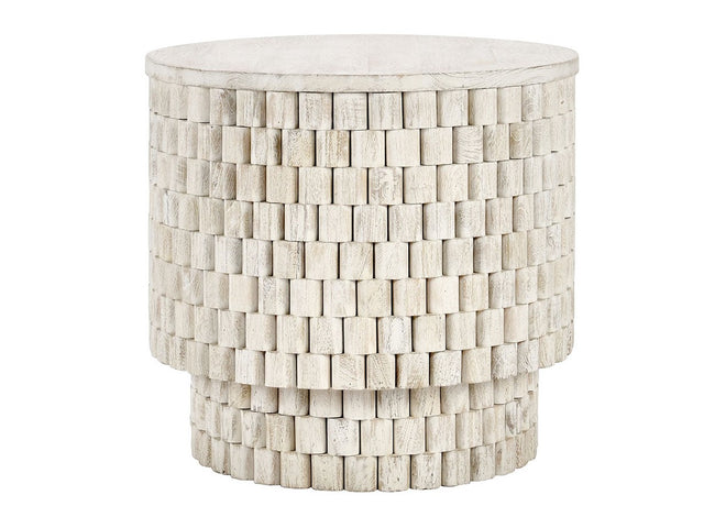 Norwood Cream 25" Round End Table - Ornate Home