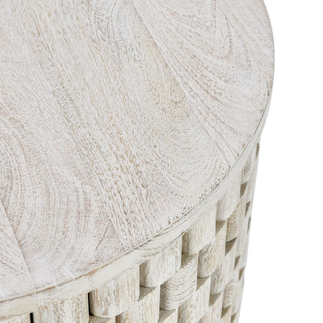 Norwood Cream 25" Round End Table - Ornate Home