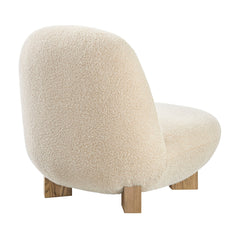 Norwood Fawn Faux Mohair Bean Shaped Accent Chair - Ornate Home