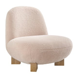 Norwood Petal Faux Mohair Bean Shaped Accent Chair - Ornate Home