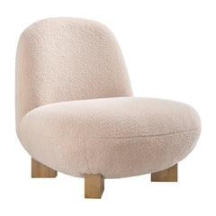 Norwood Petal Faux Mohair Bean Shaped Accent Chair - Ornate Home