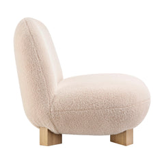 Norwood Petal Faux Mohair Bean Shaped Accent Chair - Ornate Home