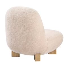 Norwood Petal Faux Mohair Bean Shaped Accent Chair - Ornate Home