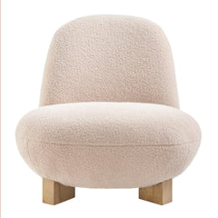 Norwood Petal Faux Mohair Bean Shaped Accent Chair - Ornate Home