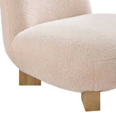 Norwood Petal Faux Mohair Bean Shaped Accent Chair - Ornate Home