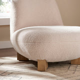 Norwood Petal Faux Mohair Bean Shaped Accent Chair - Ornate Home