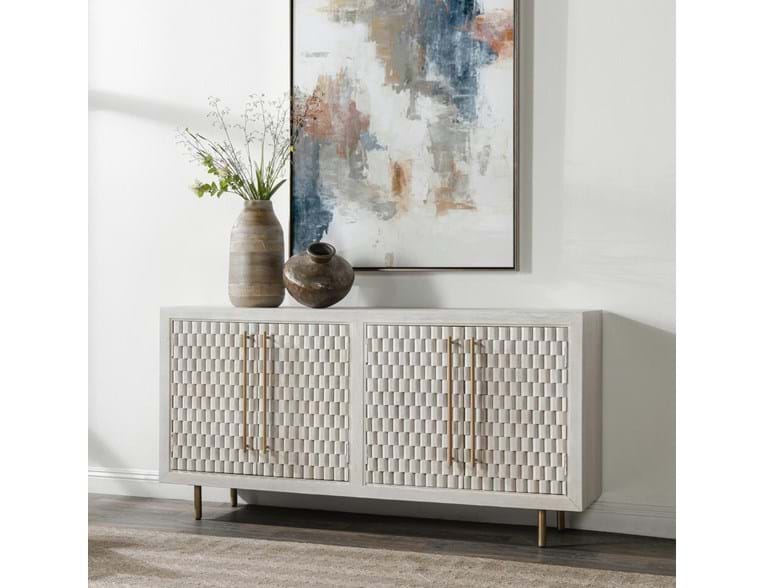 Norwood Whitewash Buffet - Ornate Home