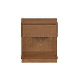 Nottingham Wire-Brushed Brown End Table with USB Port - Ornate Home