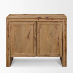 Notts Brown Wood 2-Door Accent Cabinet - Ornate Home