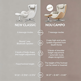 NOUHAUS Nou Campo Massage Chair with Ottoman