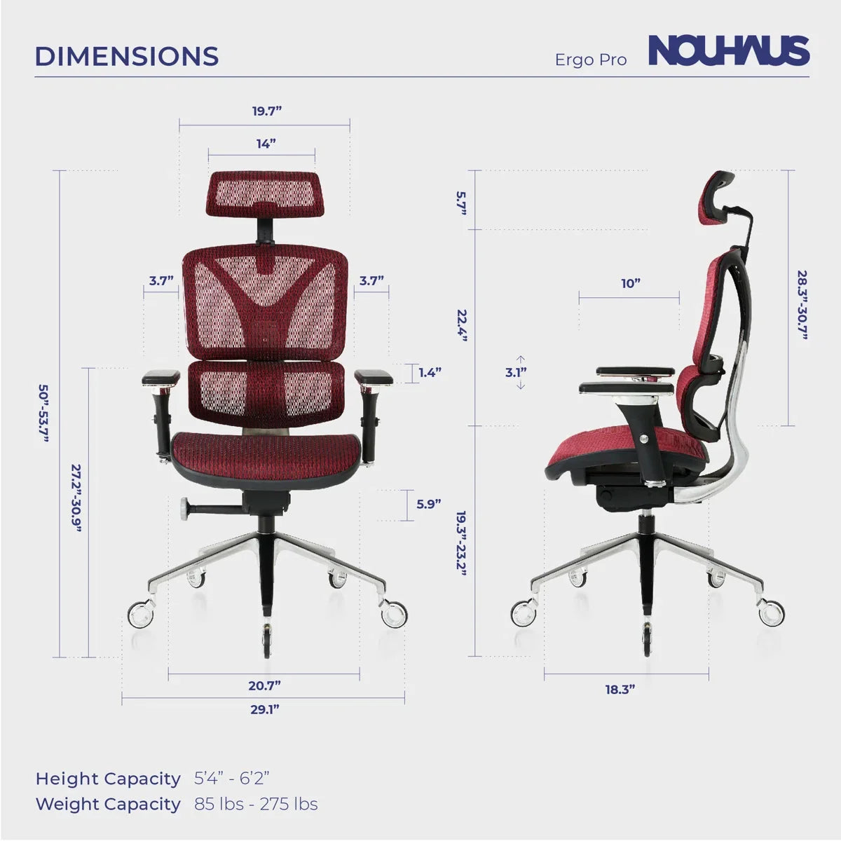 NOUHAUS ErgoPro Ergonomic Office Chair