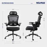 NOUHAUS ErgoFit Ergonomic Mesh Office Chair